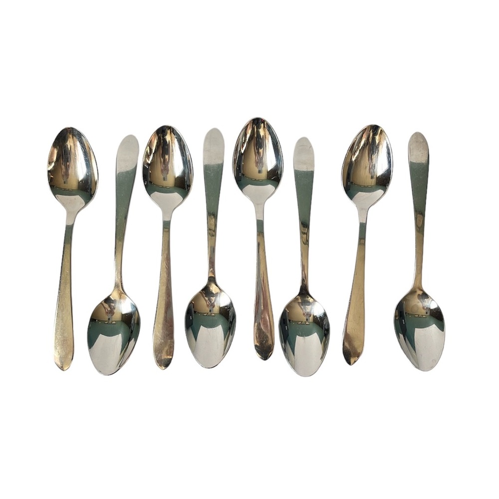 Retroneu KENT Korea 18/8 Stainless Flatware -- Set of 8 Teaspoons Spoons